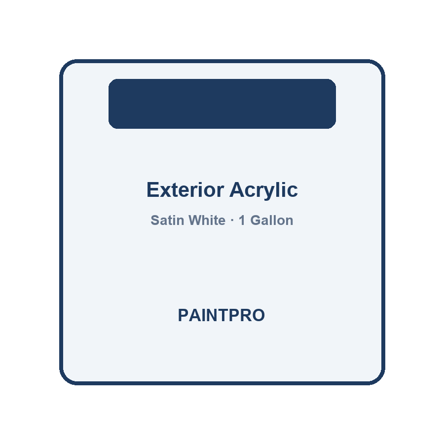 PAINTPRO Exterior Acrylic Satin — Classic White (1 Gallon)