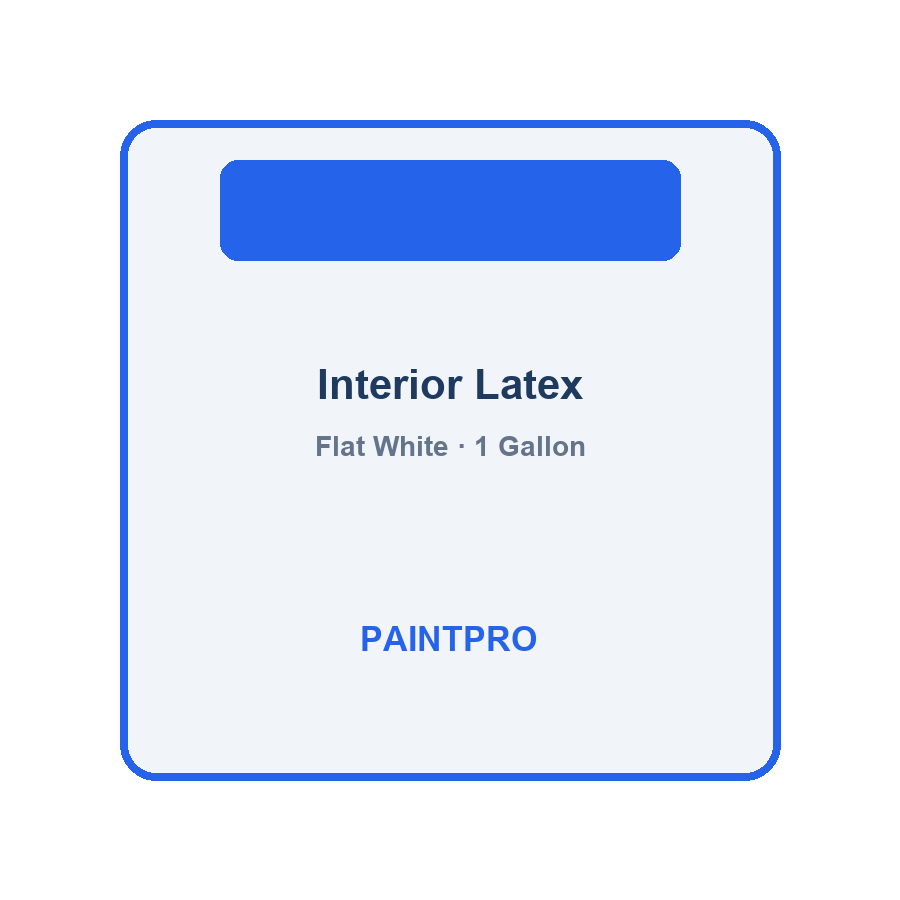 PAINTPRO Interior Latex Flat — White (1 Gallon)